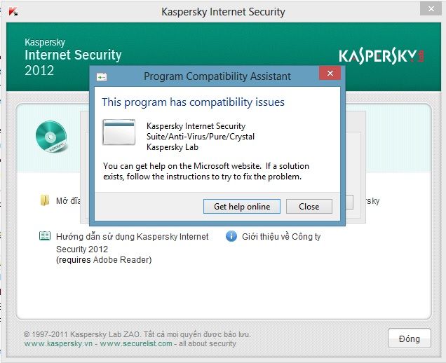 Lỗi cài KIS 2012 với win8 64bit!