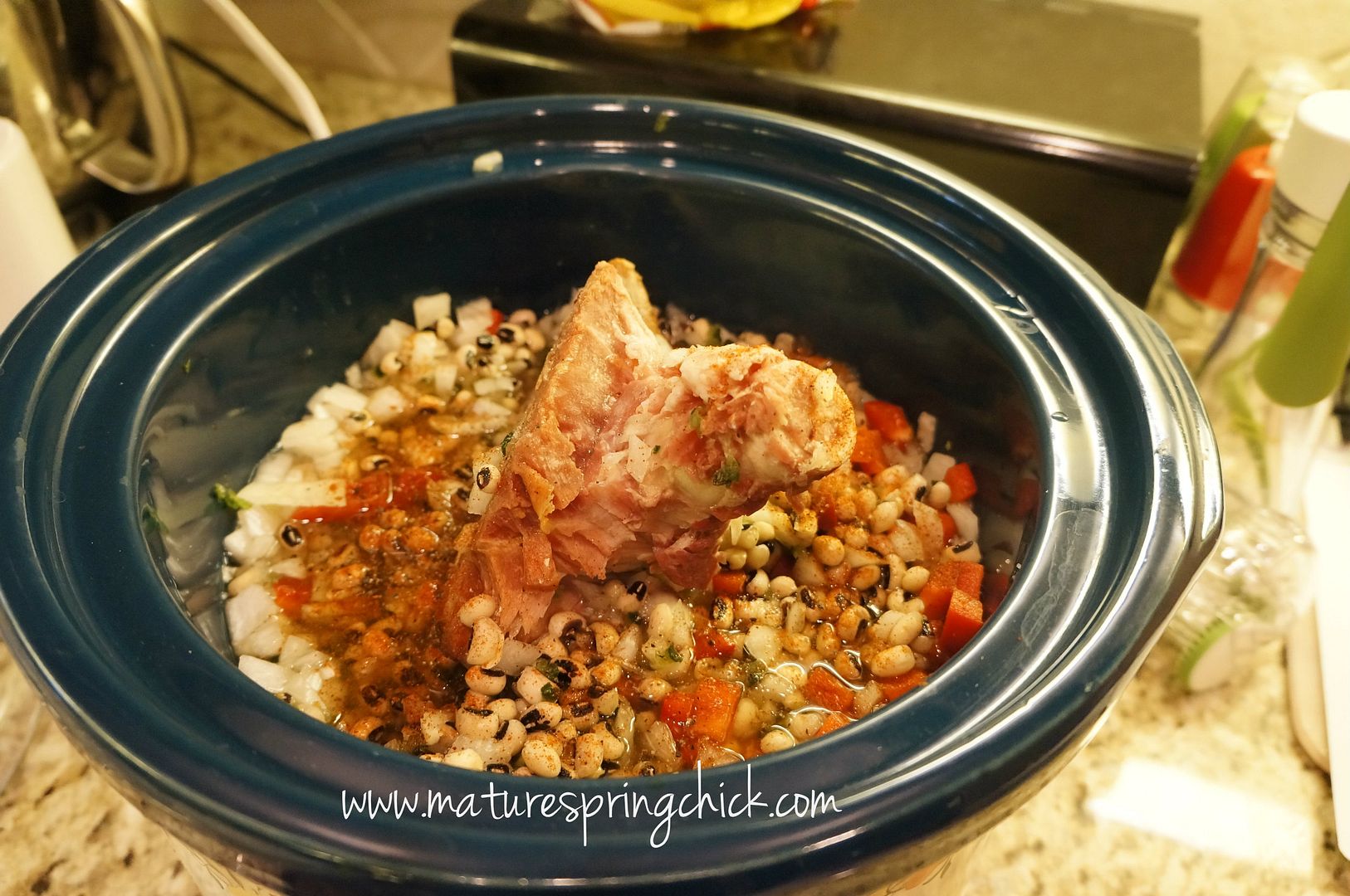 Blackeyed peas in the crockpot
