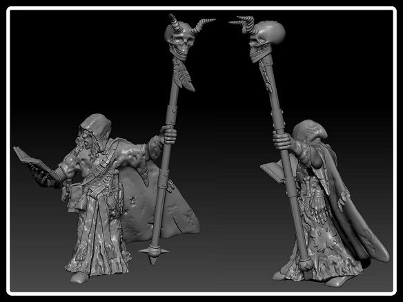 Necromancer modelled in a computer