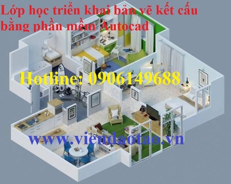 Lớp học triển khai bản vẽ kết cấu bằng phần mềm Autocad