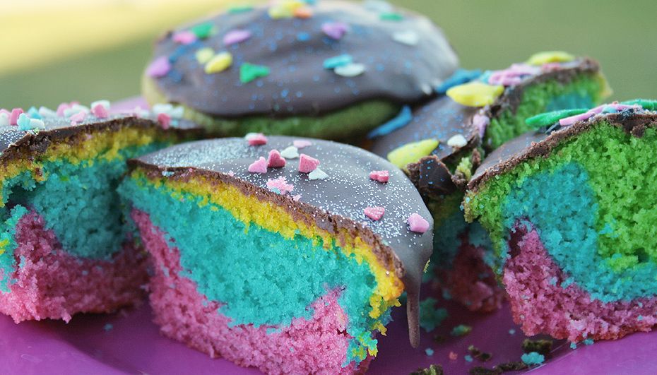 regnbue-muffins