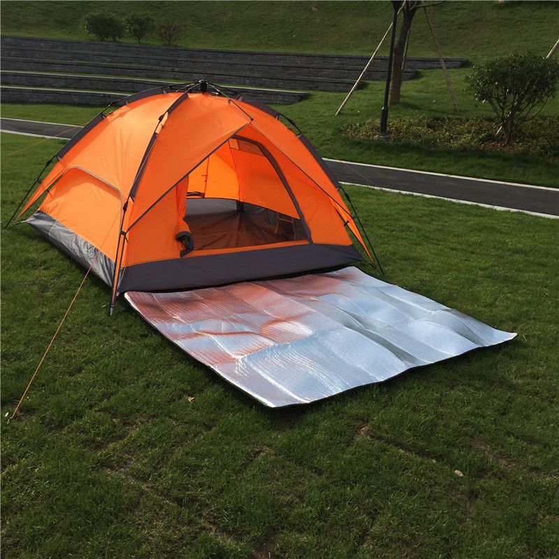 Waterproof Camping Tent Aluminum Foil Sleeping Dampproof Beach Mat Pad