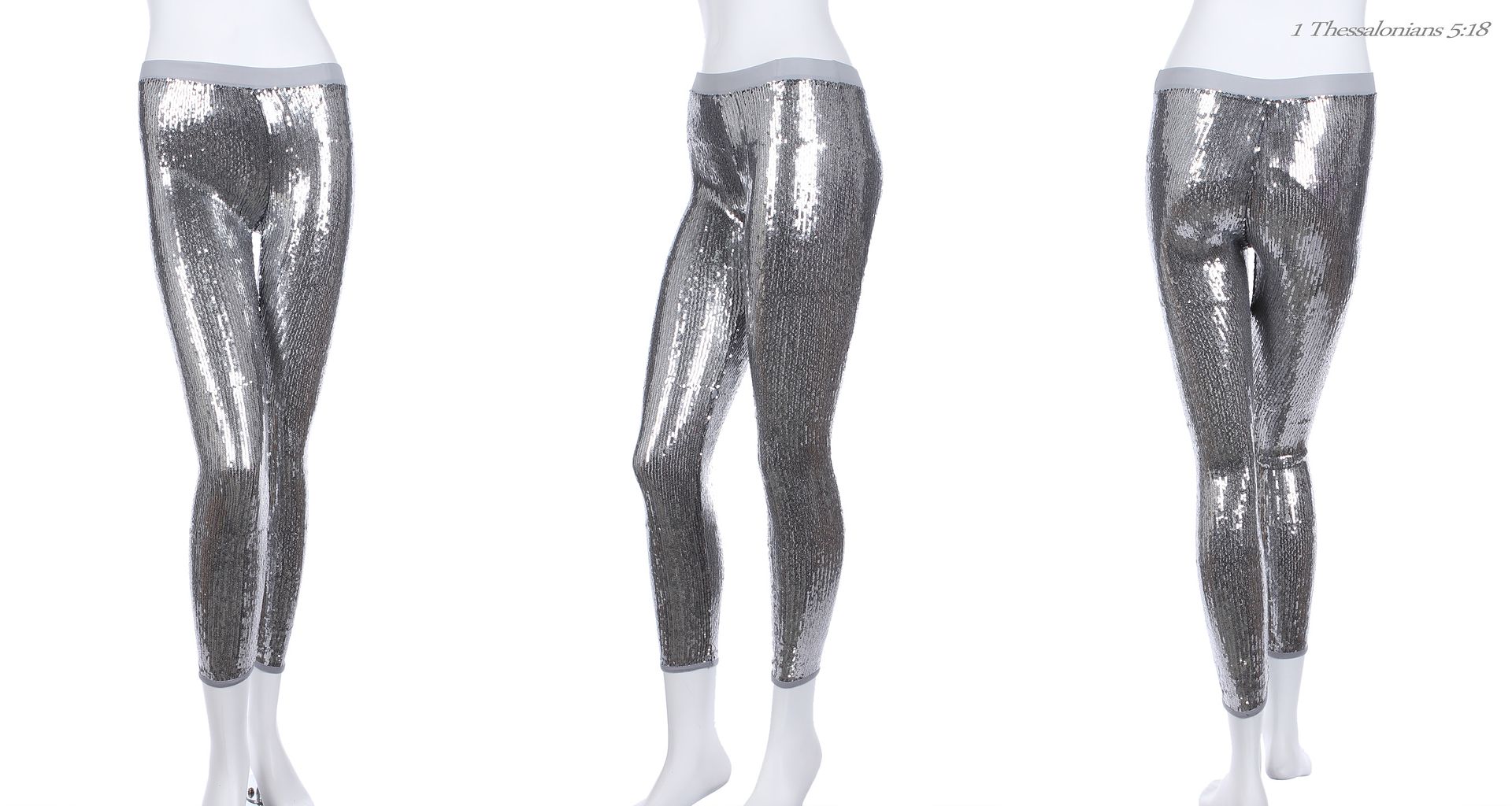 Sexy Metallic Glitter Sequins Leggings Skinny Pants Black 