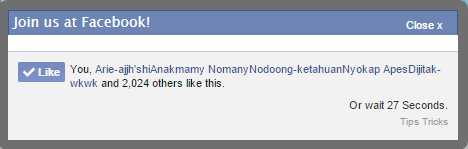 Membuat Like Box Facebook Melayang/Popup dengan Timer