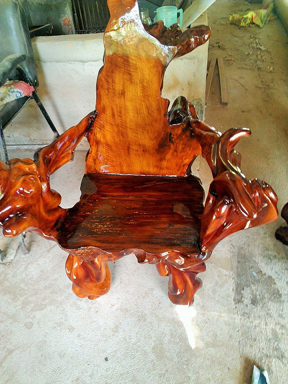 Bộ Bàn ghế bằng Gốc gỗ Gõ Mật đẹp và độc - 6