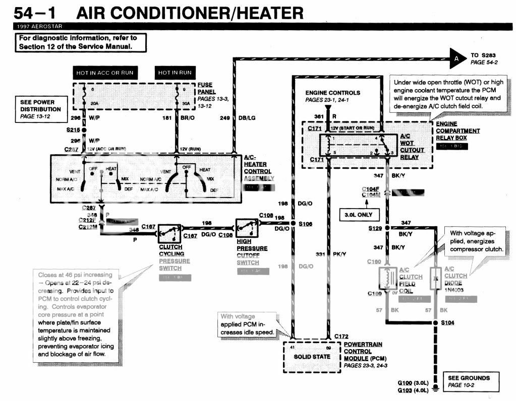 1997 Ford explorer air conditioning diagram #2