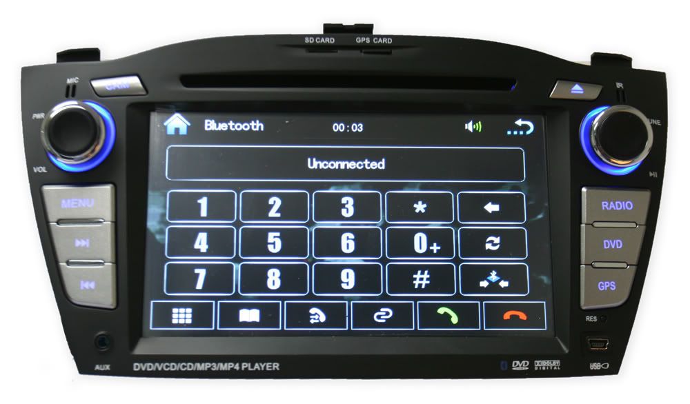 2011 Hyundai Tucson GPS 6" Navigation Radio Stereo System w Bluetooth Aux DVD