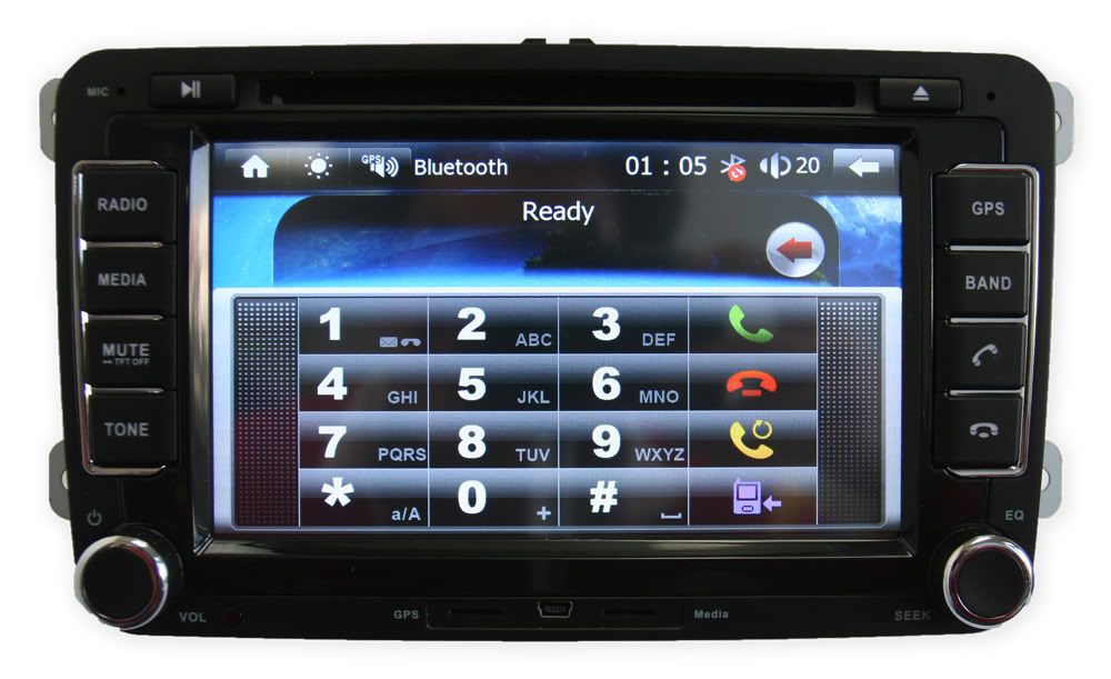 In Dash Double DIN Touch Screen GPS Navigation Radio VW Volkswagen Jetta 07 11