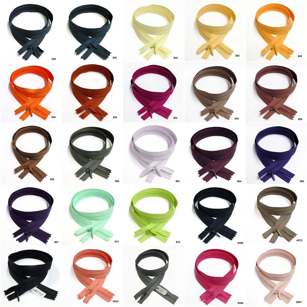 12 pcs Quality BKC Invisible Zipper Top Open Bottom Closed 24/" Green #537